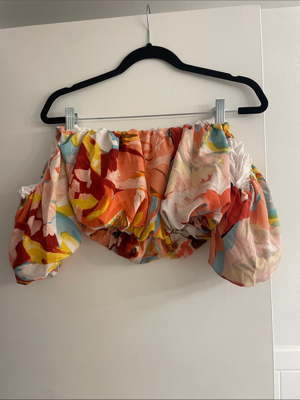 Multicolor Abstract Print Women’s Crop Top